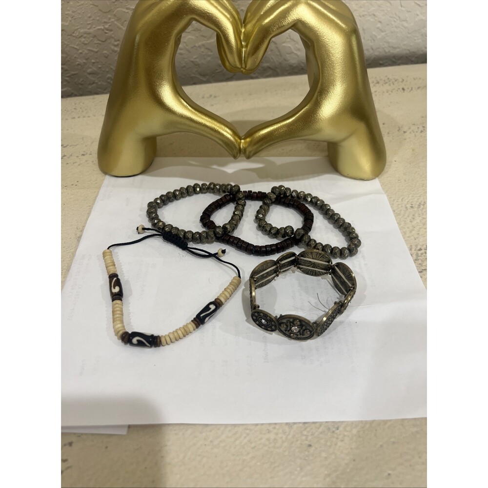 Set Of 5 Stretchy Adjustable Bracelets
